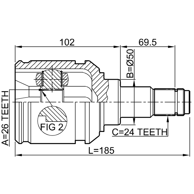 FEBEST 0111-AZT251LH