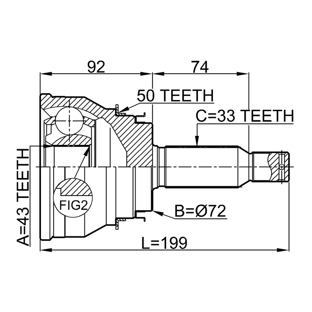 FEBEST 0410-V75RA50