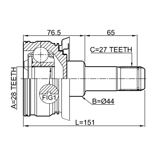 FEBEST 1911-E70RR