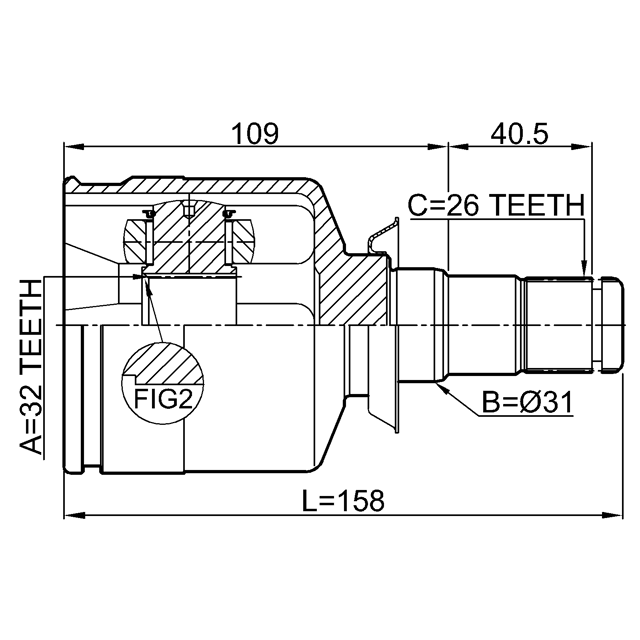 FEBEST 1911-R58LH