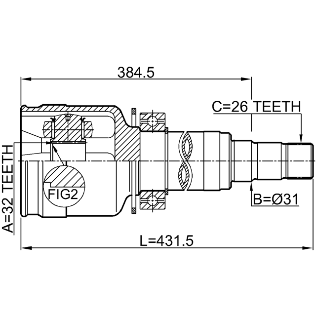 FEBEST 1911-R58RH