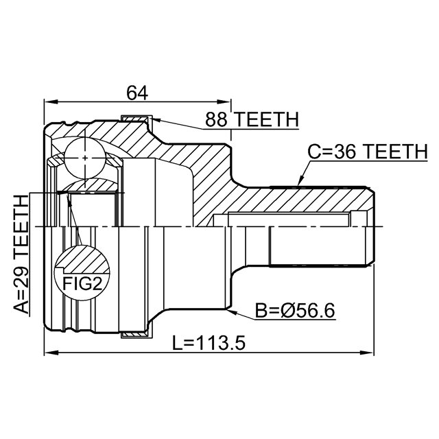 FEBEST 2110-KUGA88R