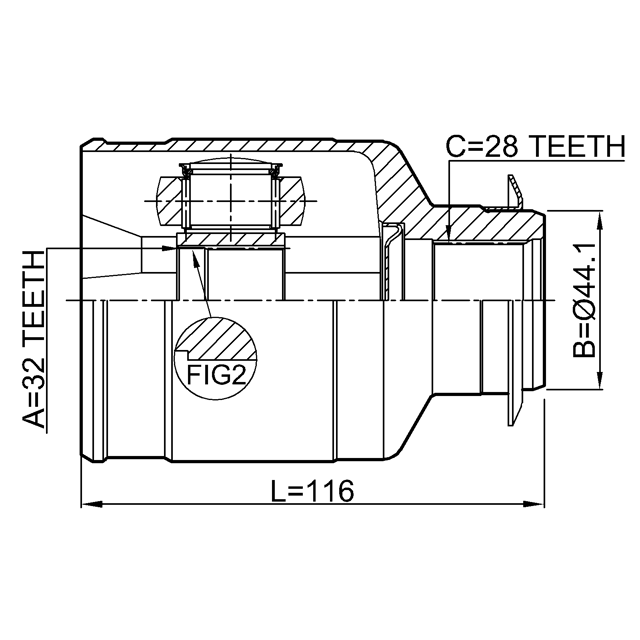 FEBEST 2211-D9A64WRH