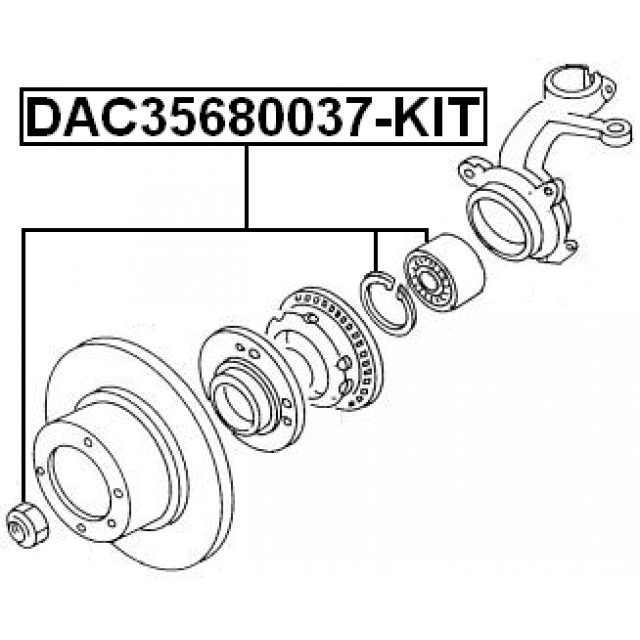 FEBEST DAC35680037-KIT