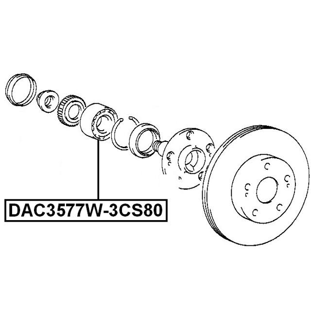 FEBEST DAC3577W-3CS80