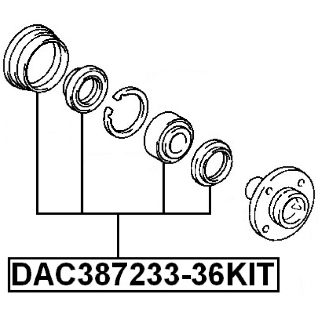 FEBEST DAC387233-36KIT