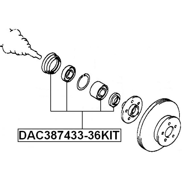 FEBEST DAC387433-36KIT