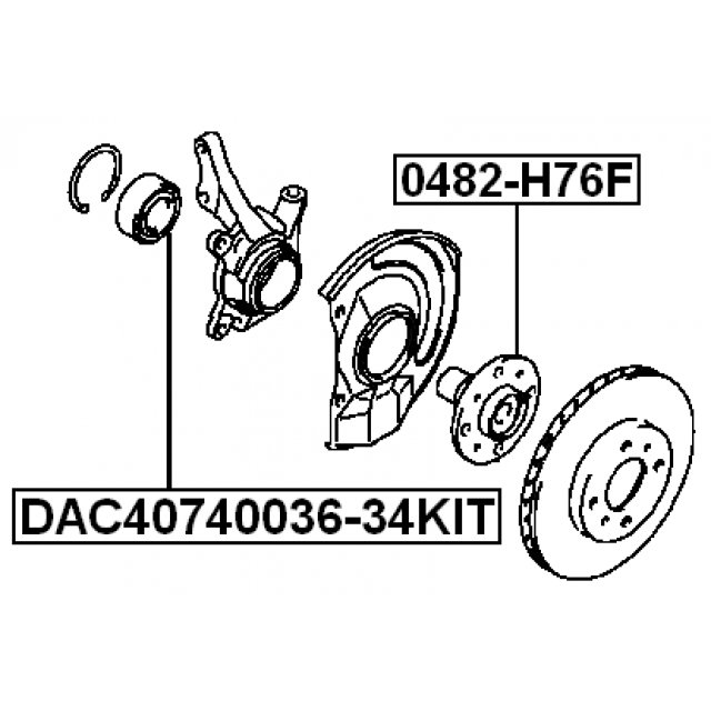 FEBEST DAC40740036-34KIT
