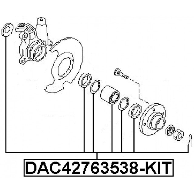FEBEST DAC42763538-KIT